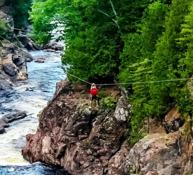 Zip Lining Waterfalls Fort Coulonge Pontiac Quebec